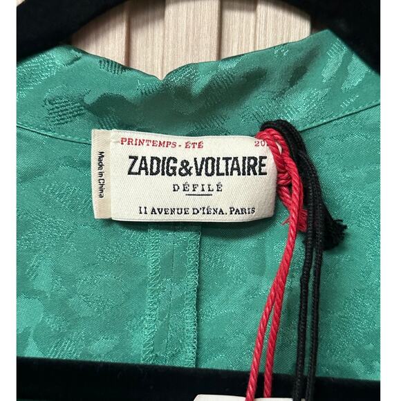 Zadig & Voltaire Rozo Leopard Jacquard Silk Dress Irish Women’s Size L - Picture 4 of 10